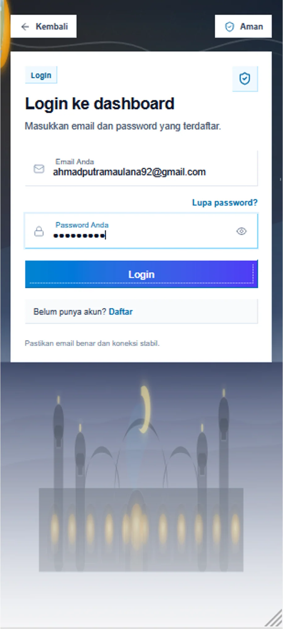 Langkah 2: Lengkapi data pendaftaran