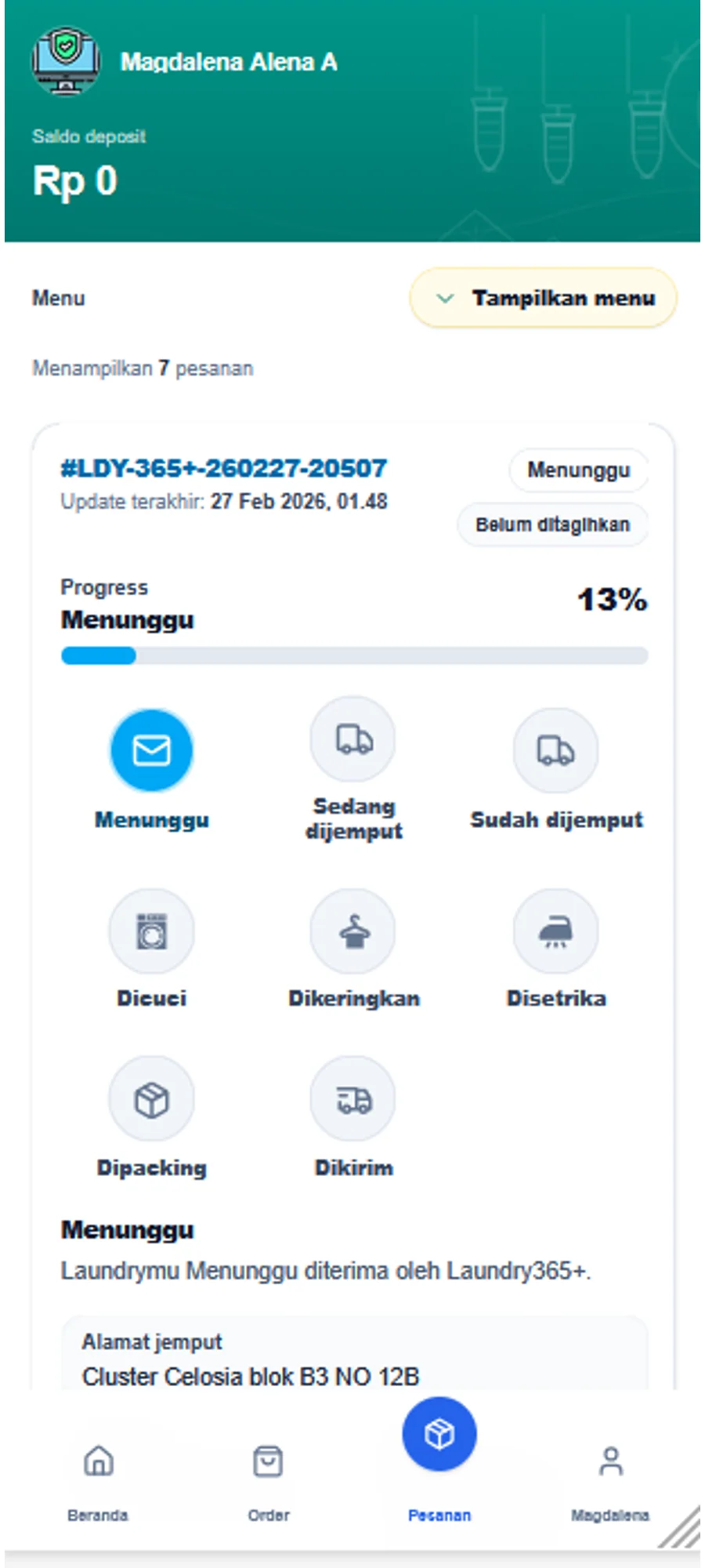 Langkah 7: Pantau status di Dashboard