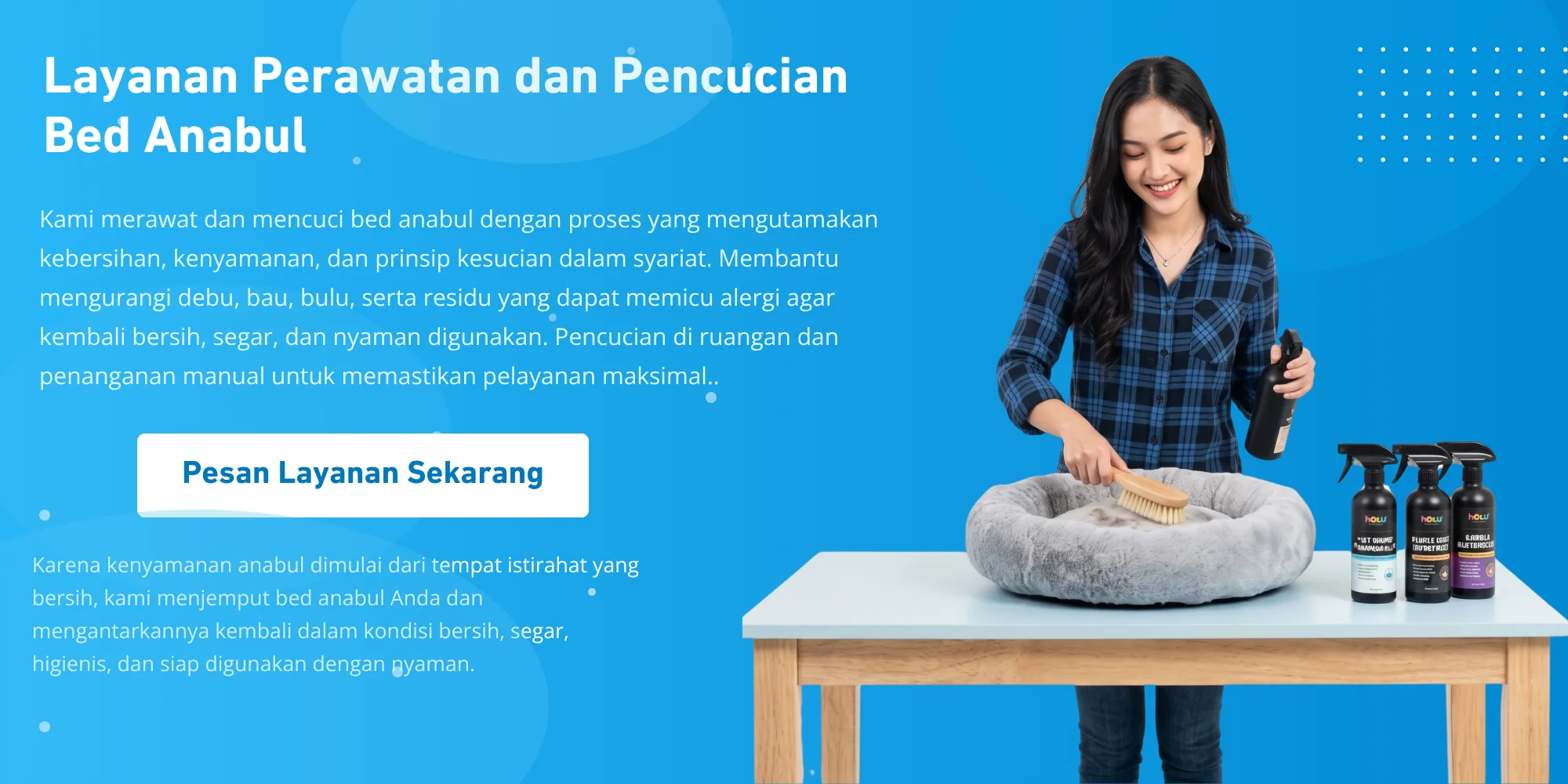 Jasa Cuci Bed Anabul Laundry365+