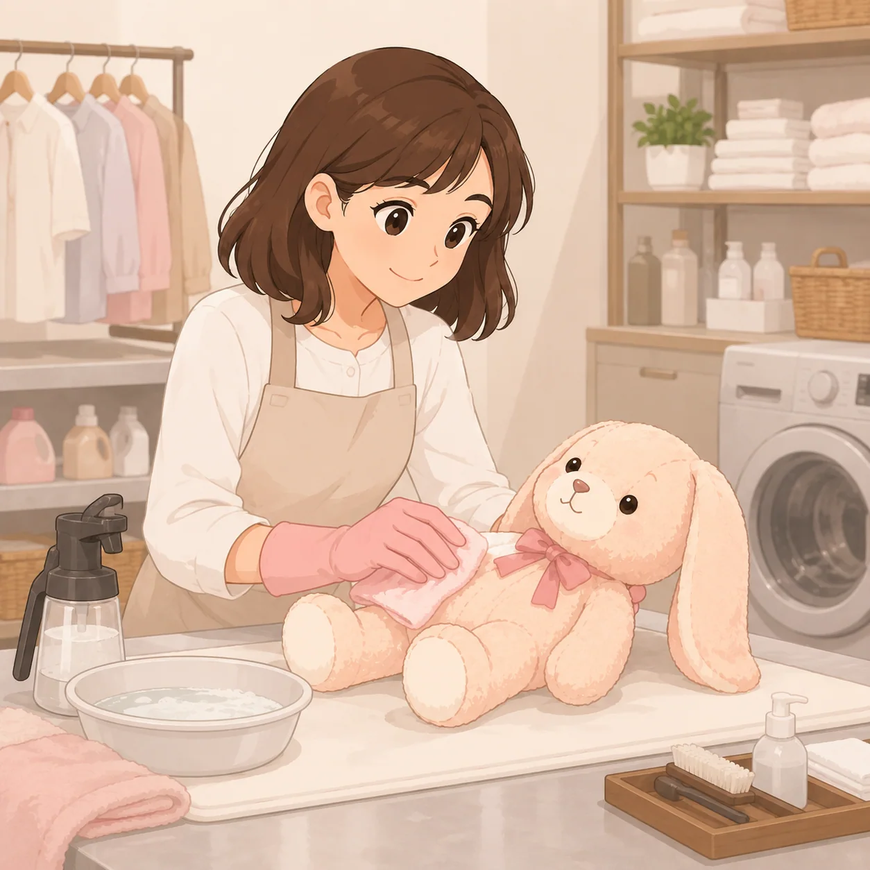 Proses cuci boneka steril