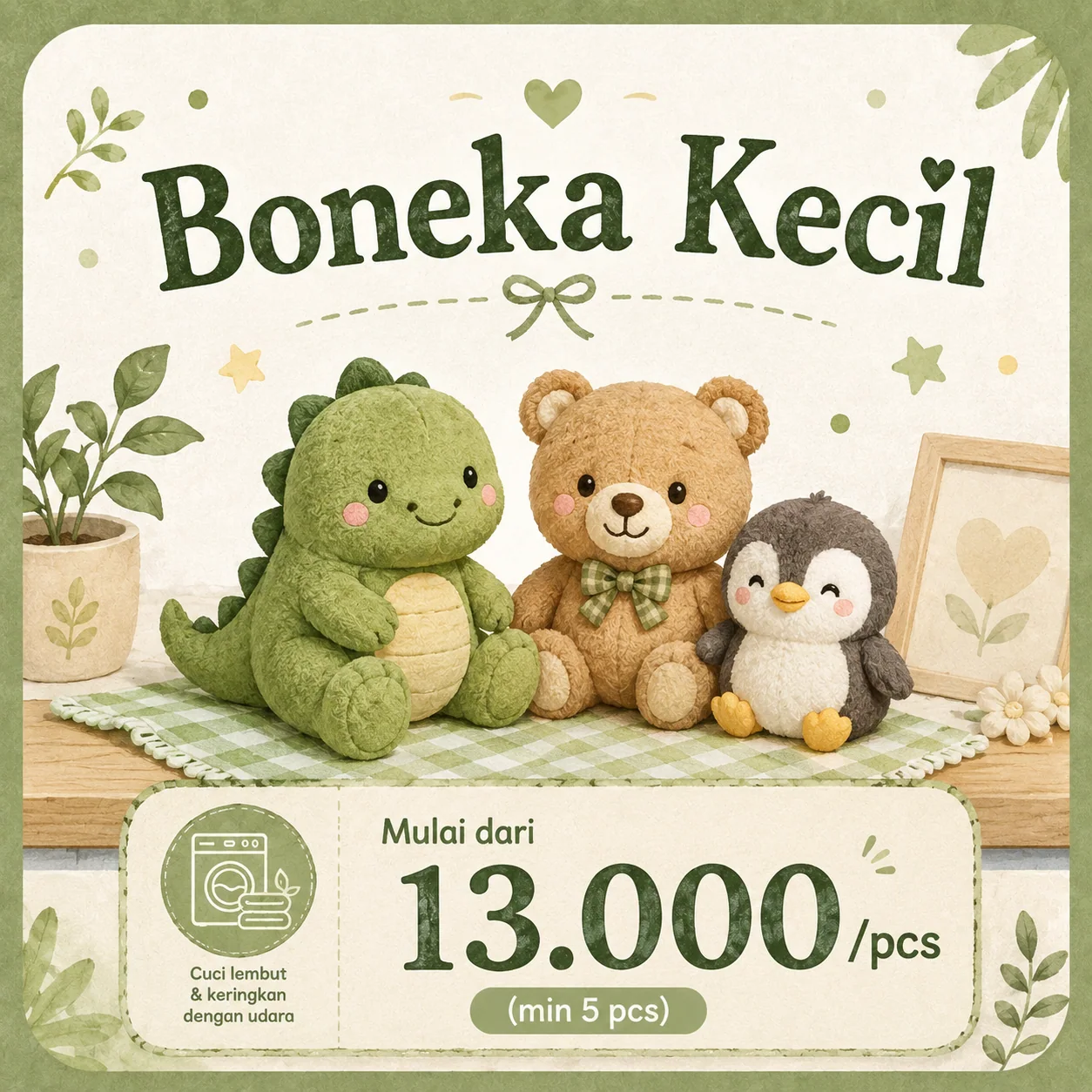 Brosur harga spa boneka premium Laundry365+ Menganti 1