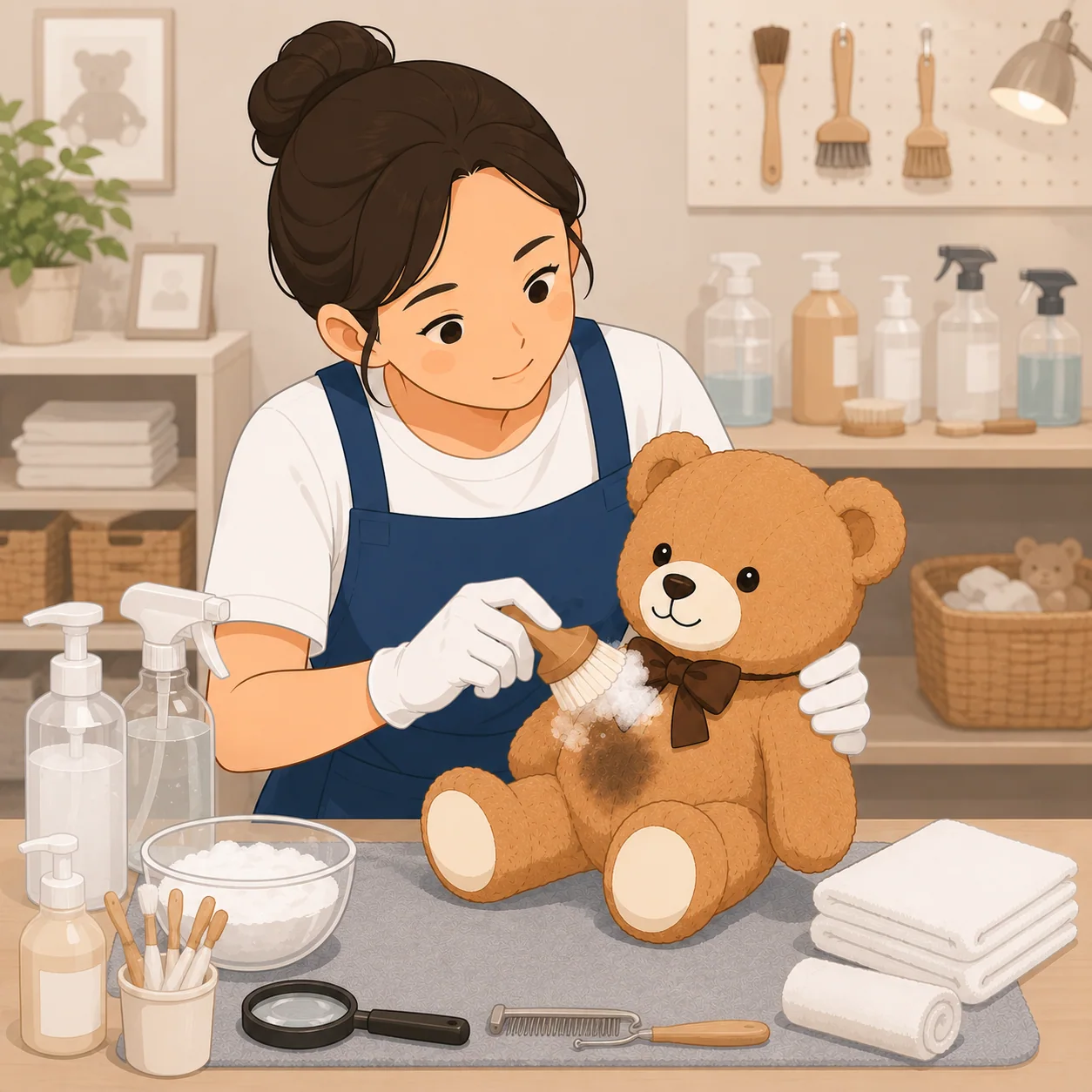 Pembersihan noda boneka