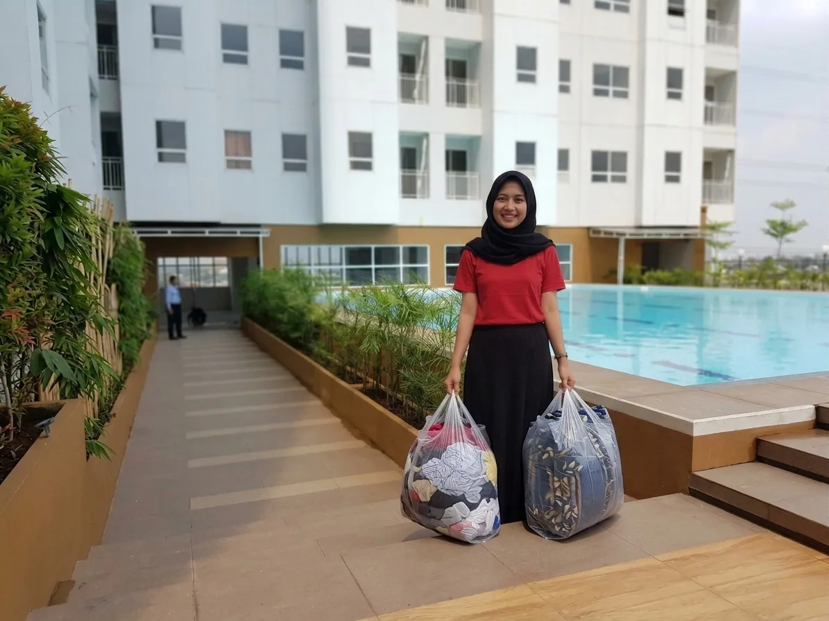 Dokumentasi layanan cuci gorden Laundry365+ Menganti Gresik 3