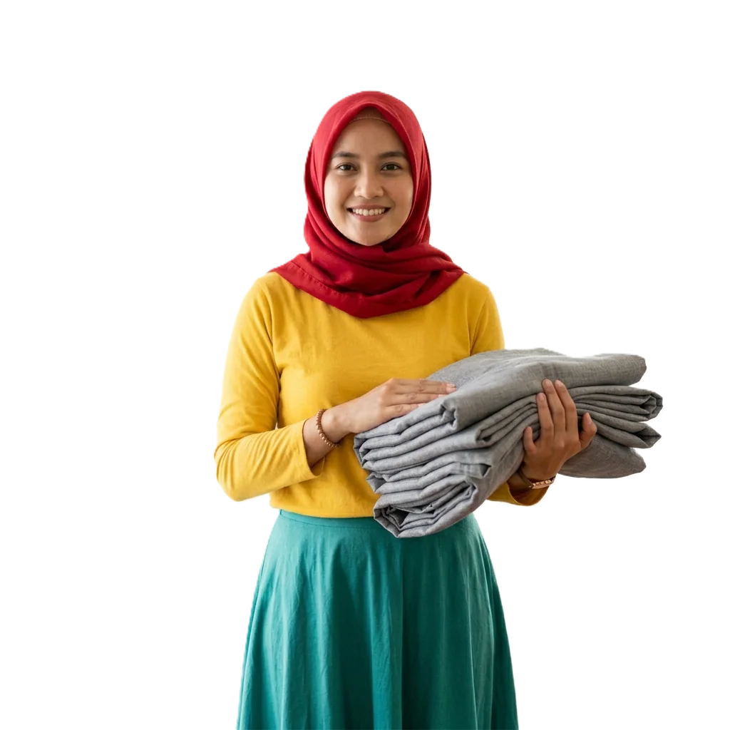 Layanan cuci gorden Laundry365+ di Menganti Gresik