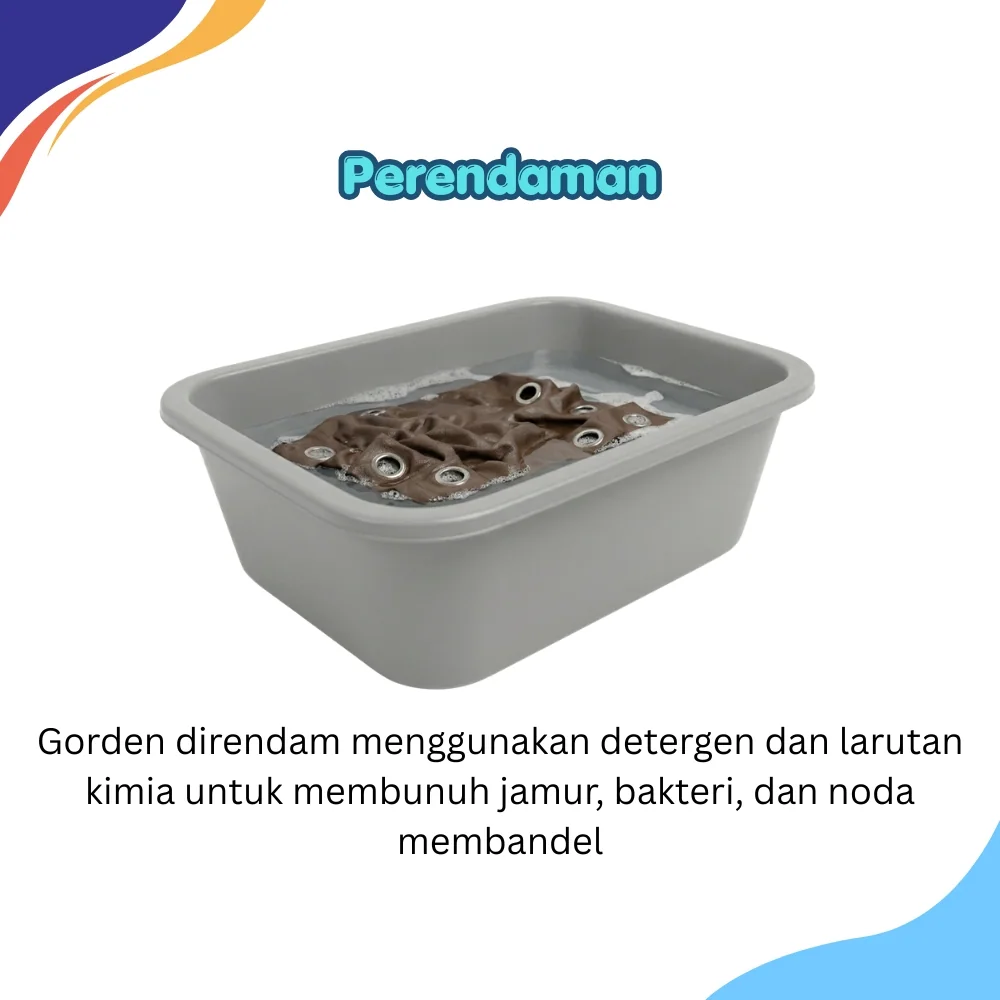 Ilustrasi penjemputan gorden Laundry365+ Menganti