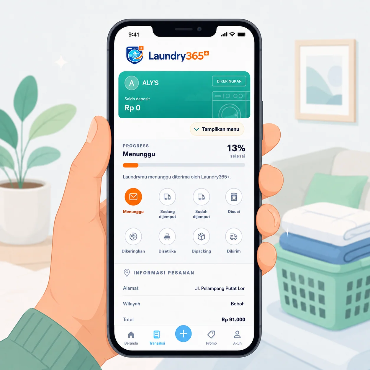 Langkah keempat pelacakan status pesanan digital
