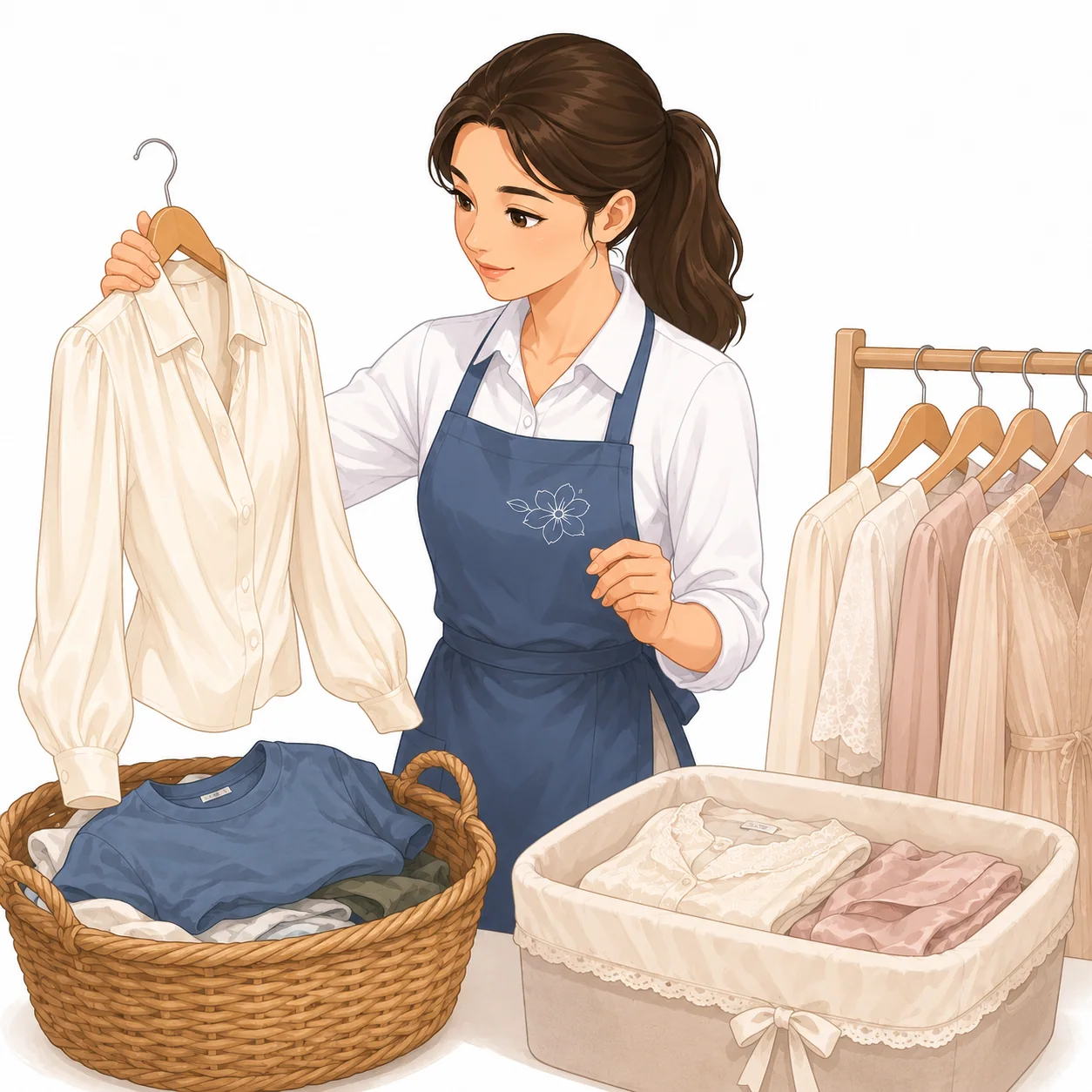 Tahap pemilahan kelompok bahan baju